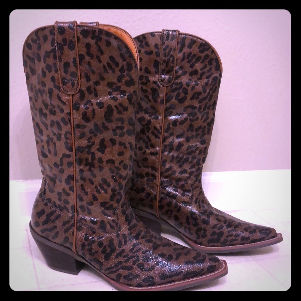 Nomad Sunline Leopard Cowboy Boots